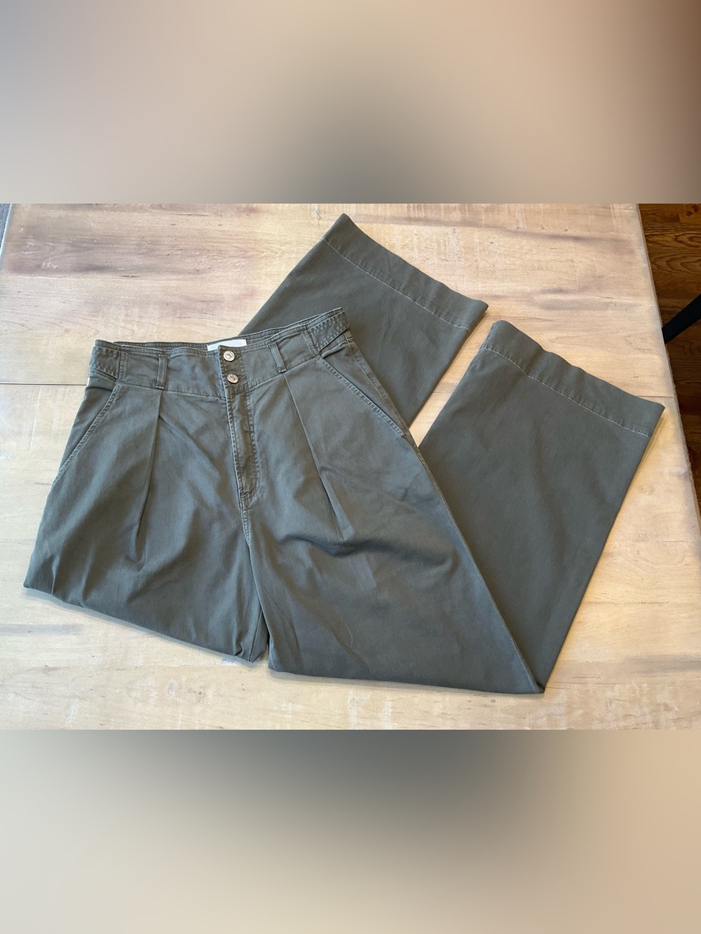 Citizens Of Humanity Olive Green Wide Leg Pants